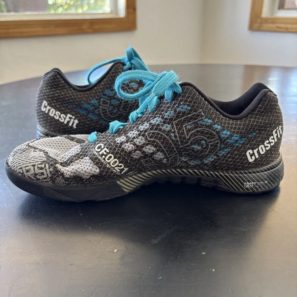 Reebok CrossFit Nano 5.0 Training Shoes Blue Black Gray Womens Sneakers Sz 7.5